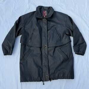 Global Identity G-III Men's Vintage 100% Leather Jacket Coat Size Large Lined